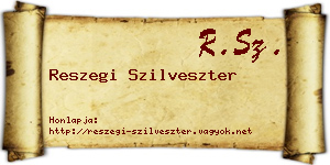 Reszegi Szilveszter névjegykártya