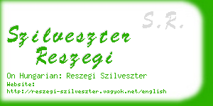 szilveszter reszegi business card